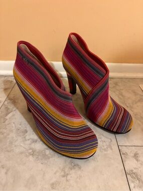 United Nude Fold Hi II Multicolor Patterned Heels